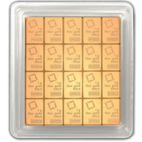20 Gram Valcambi Gold CombiBar (20x1g w/ Assay)